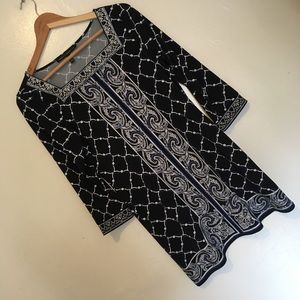 Black House White Market Black & Blue Tunic
